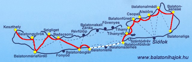 balaton déli part települések térkép Egész nap hajón a 2011 es főszezonban (programajánló) | Balatoni  balaton déli part települések térkép